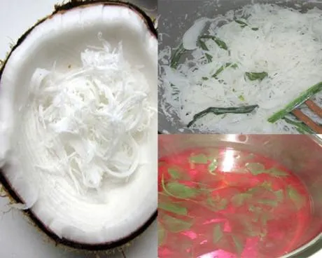 Xôi lá cẩm tím lịm, thơm mùi dừa nạo và mè rang