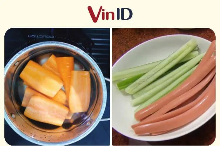 Sơ chế thái sợi nguyên liệu làm cơm cuộn kimbap