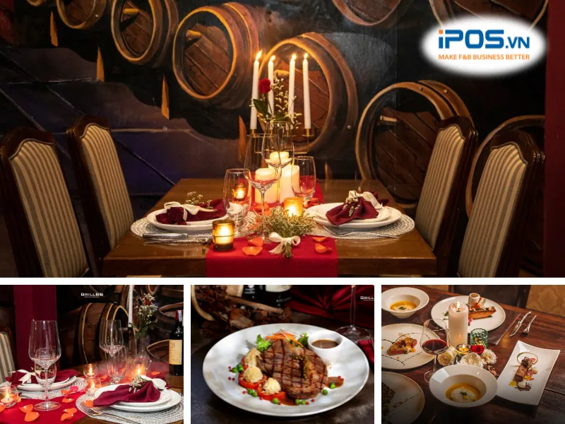 nhà hàng Âu lãng mạn