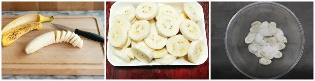 Sơ chế chuối để nấu chè