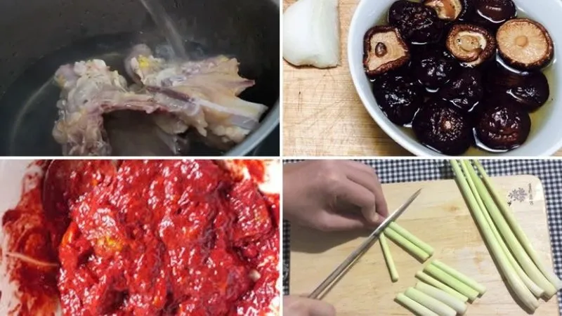 Công đoạn sơ chế nguyên liệu nấu lẩu Thái sạch sẽ