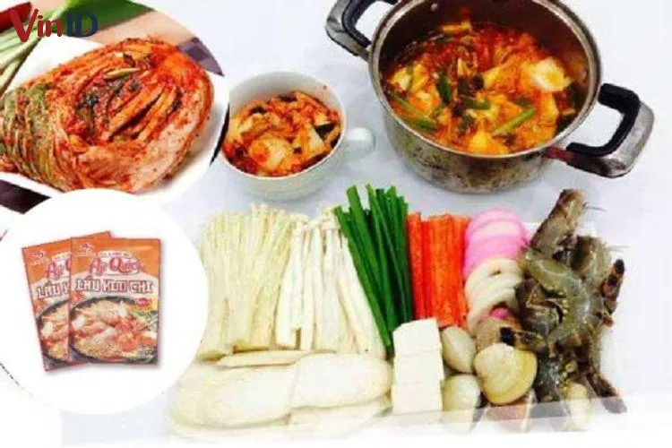 Sử dụng gói gia vị lẩu kim chi giúp tiết kiệm thời gian chế biến