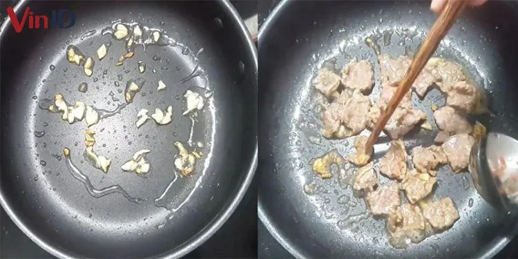 Thịt bò xào tỏi thơm nồng, thịt mềm ngọt