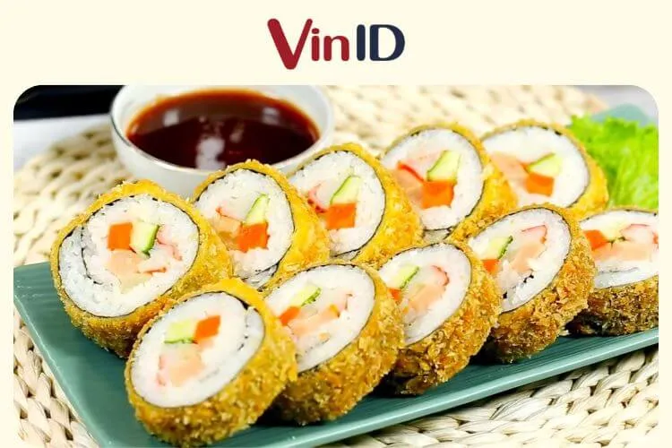 Cơm cuộn kimbap chiên giòn thơm ngon
