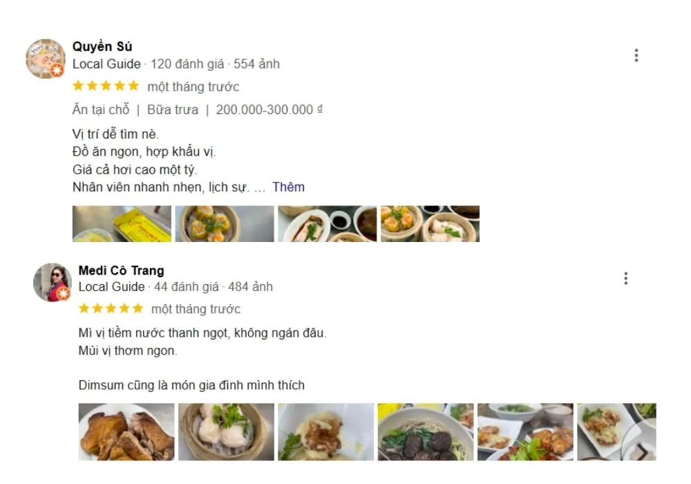 Mì vịt tiềm Thiềm Huy được khách hàng đánh giá và nhận xét tích cực sau khi trải nghiệm tại quán