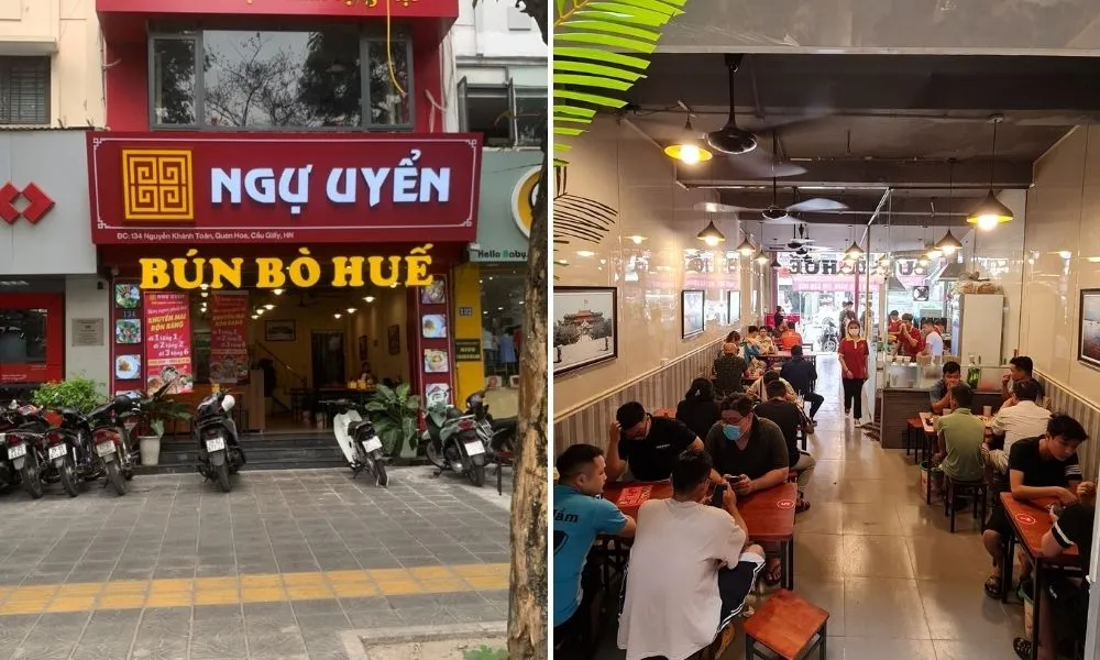 Bún Bò Huế Ngự Uyển là một trong những quán ăn Chùa Láng đáng thử