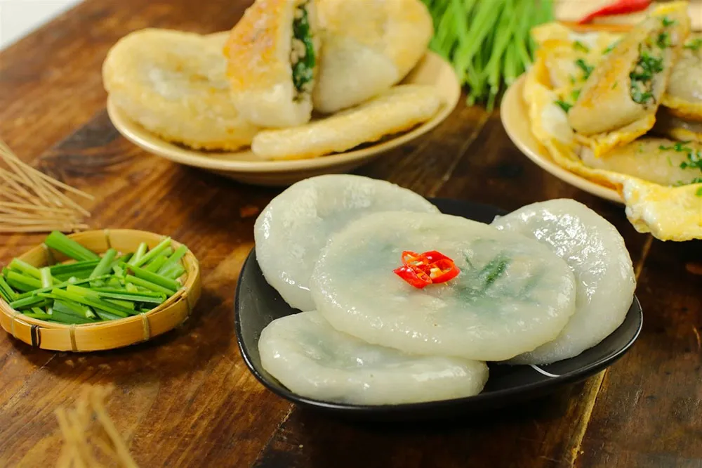 Bánh hẹ chiên giòn rụm cho bữa xế