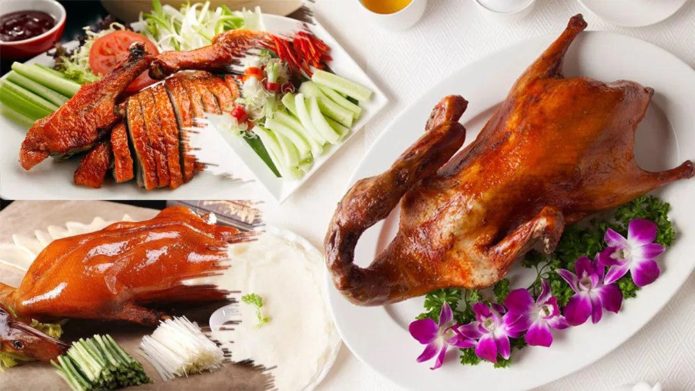 Vịt quay Bắc Kinh trứ danh với lớp da giòn tan