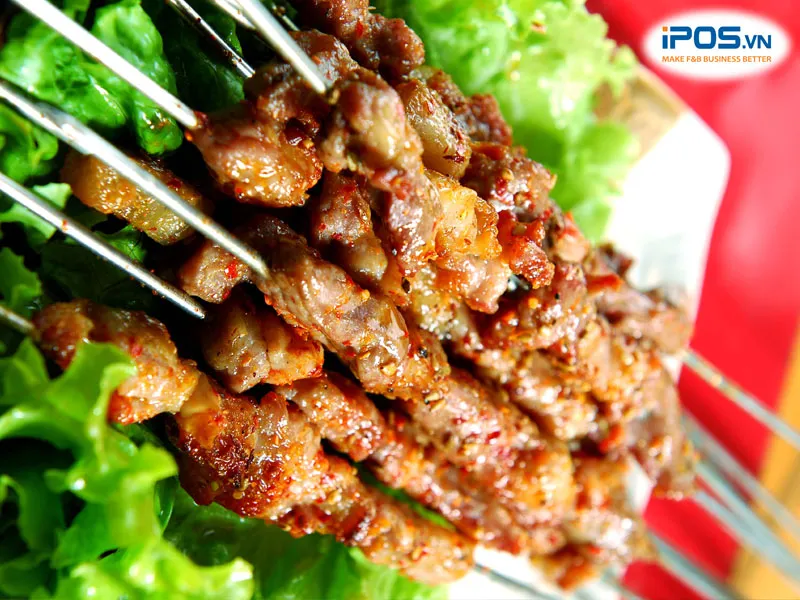 Xiên que nướng hấp dẫn cho thực đơn bán đồ ăn vặt online