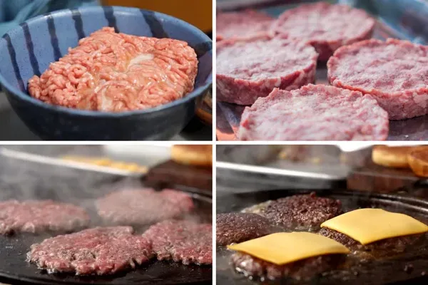 Kỹ thuật áp chảo nhân thịt bò hamburger chuyên nghiệp