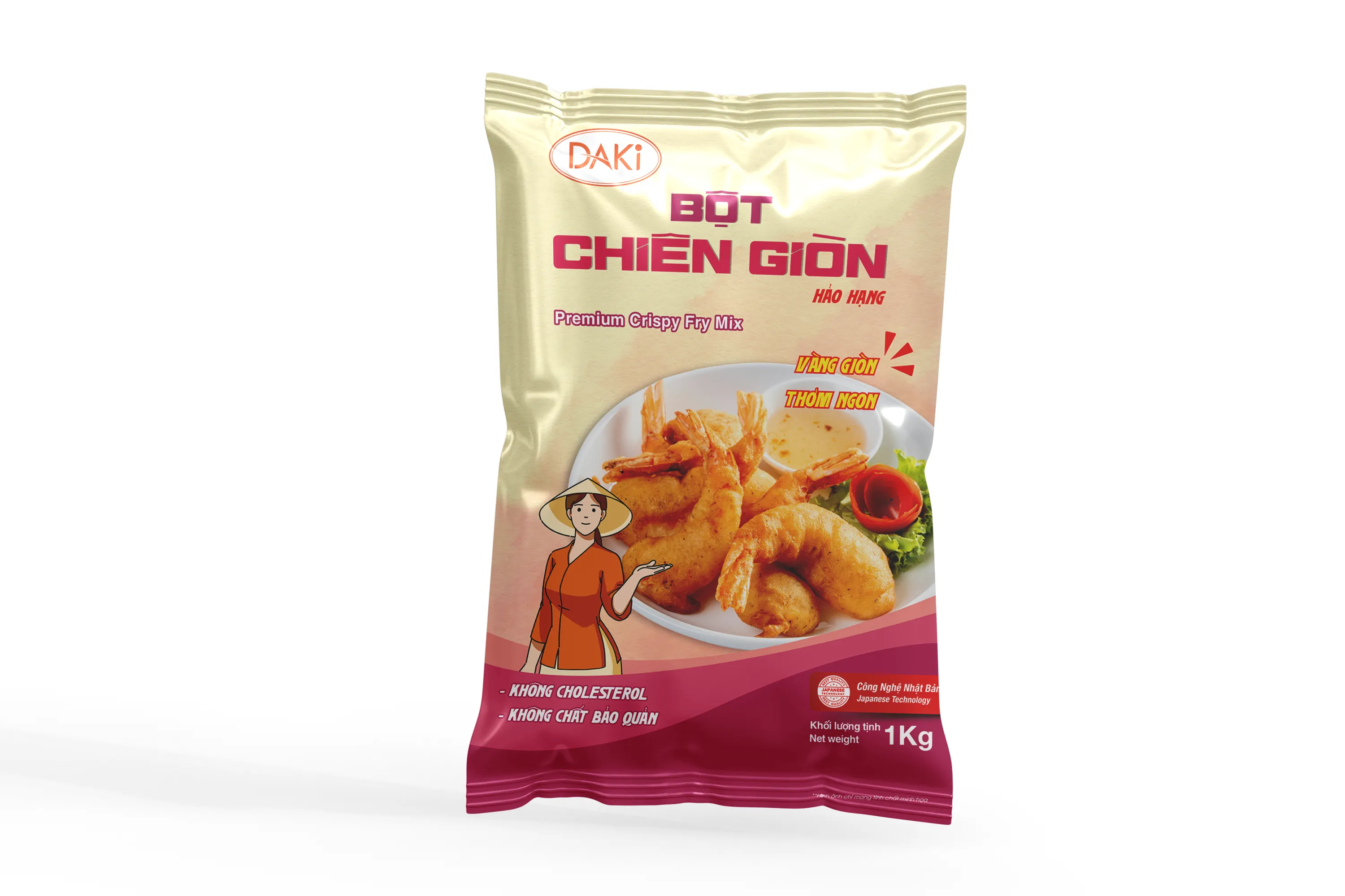 Cách pha bột chiên giòn không gia vị kết hợp hải sản