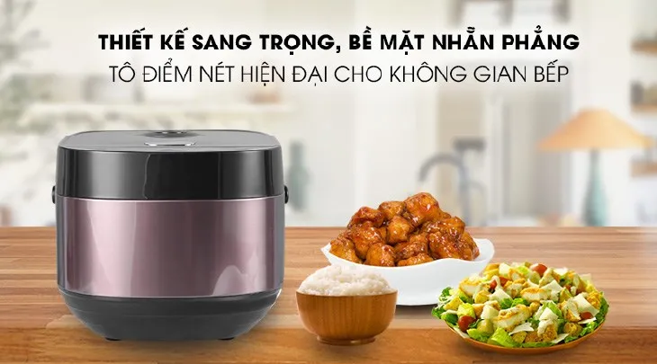Nồi cơm điện từ AVA 1.8 lít TP40-CT01E có kiểu dáng sang trọng, hiện đại