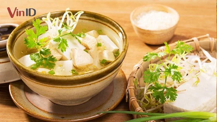 Canh giá đỗ đậu phụ
