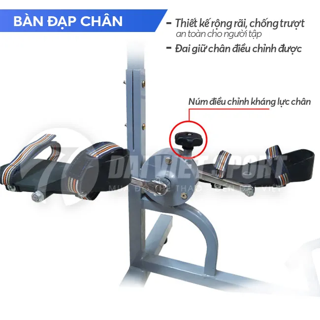 Bàn đạp xe có quai cố định chân dành cho người bị liệt nửa người