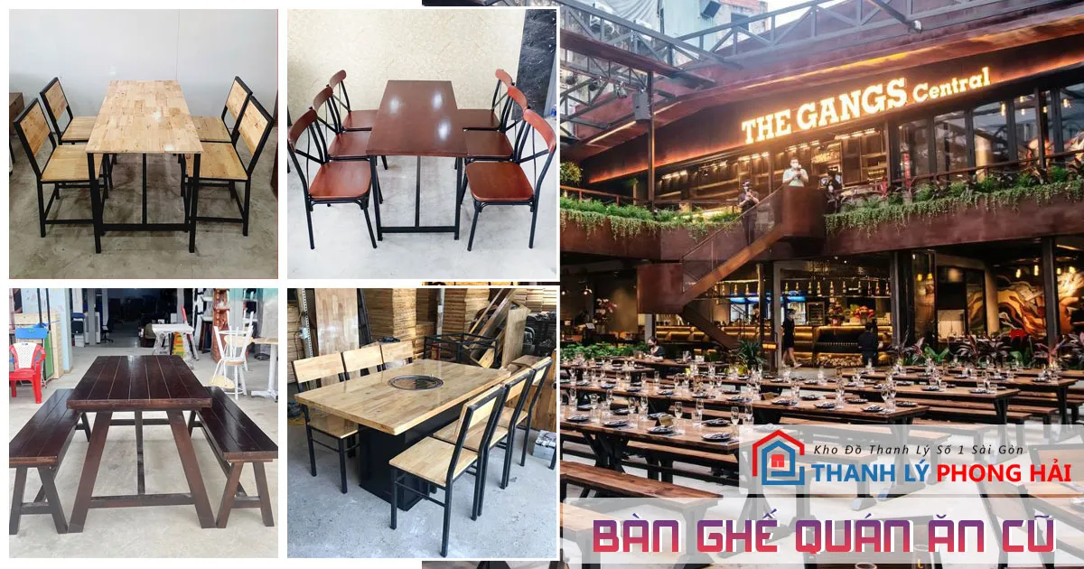 Bộ bàn ghế quán ăn thanh lý chất lượng