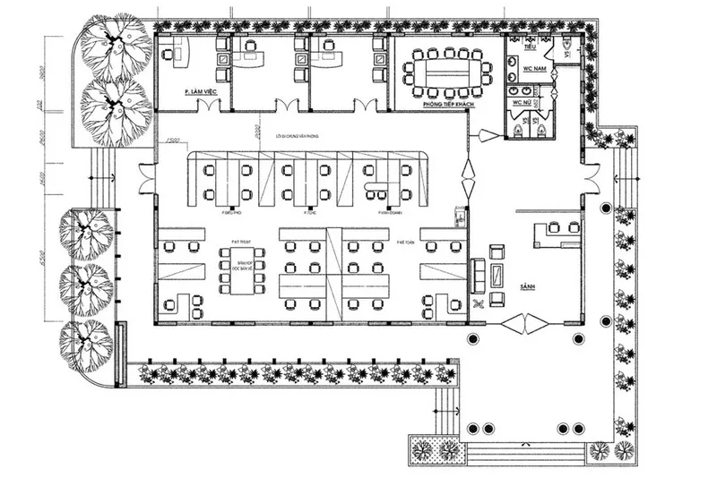 bản vẽ thiết kế nhà hàng tiệc cưới