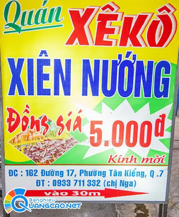 Bảng hiệu quán ăn vặt phong cách vintage