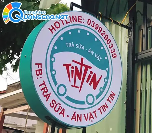 Bảng hiệu hộp đèn cho quán ăn vặt