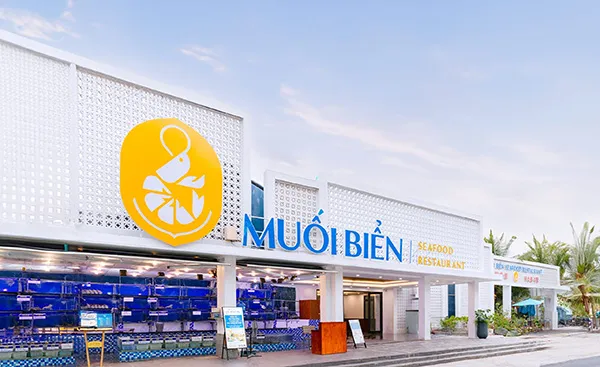 Mẫu bảng hiệu nhà hàng hải sản Muối Biển