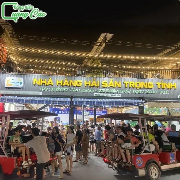 Mẫu bảng hiệu nhà hàng hải sản Trọng Tình