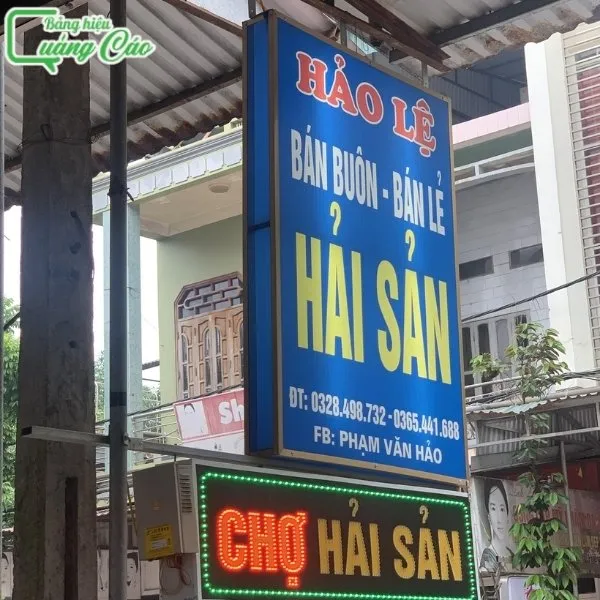 Mẫu bảng hiệu bán hải sản tươi sống uy tín