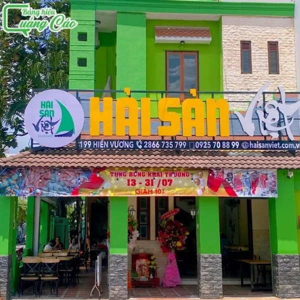 Mẫu bảng hiệu bán hải sản Việt