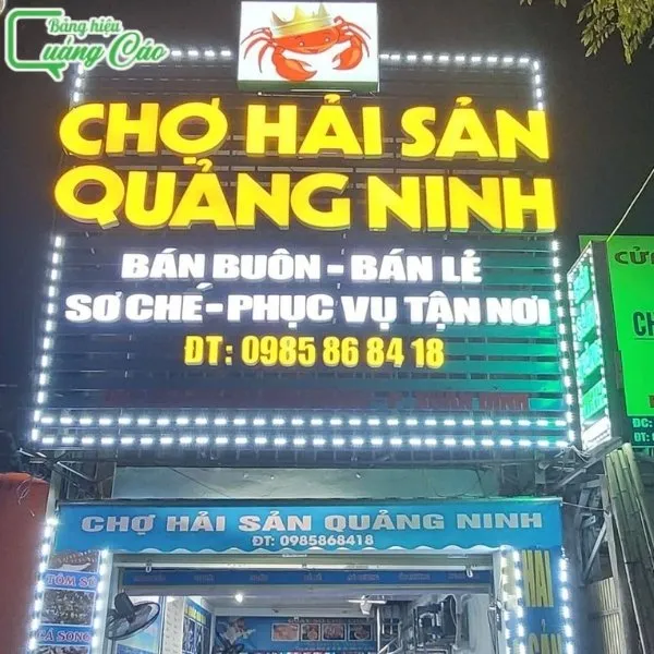 Mẫu bảng hiệu vựa hải sản tươi sống, chất lượng