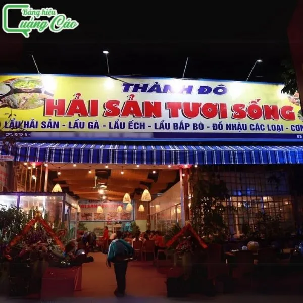 Mẫu bảng hiệu quảng cáo hải sản đẹp