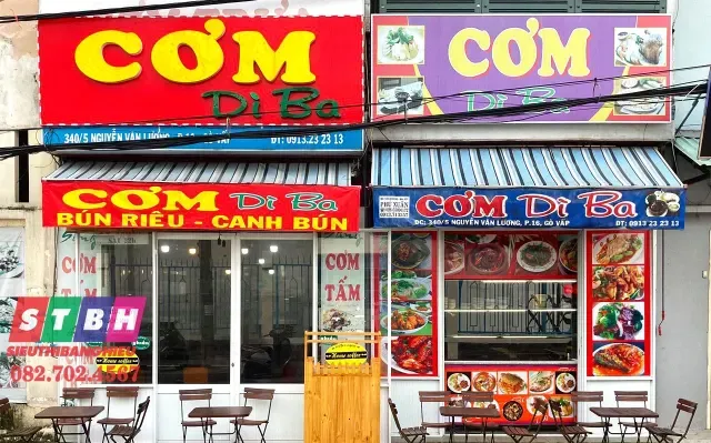 Bảng hiệu quán cơm đẹp chuyên nghiệp