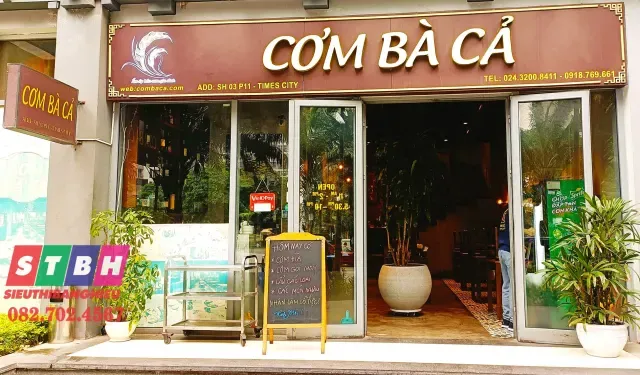 Bảng hiệu quán cơm đẹp và nổi bật từ xa