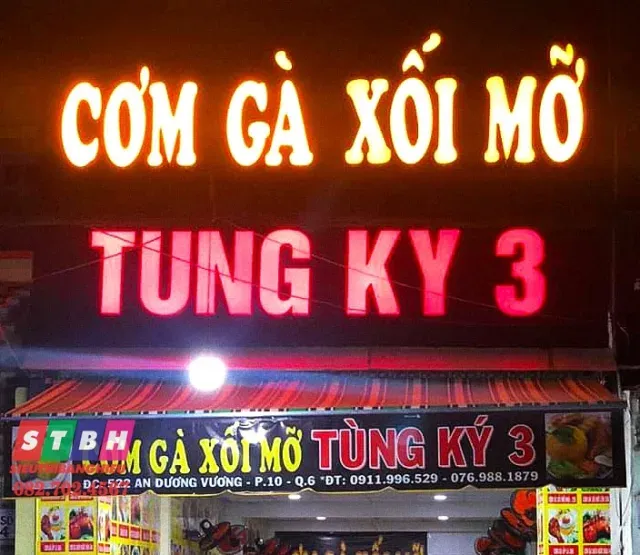 Bảng hiệu quán cơm chữ nổi mica