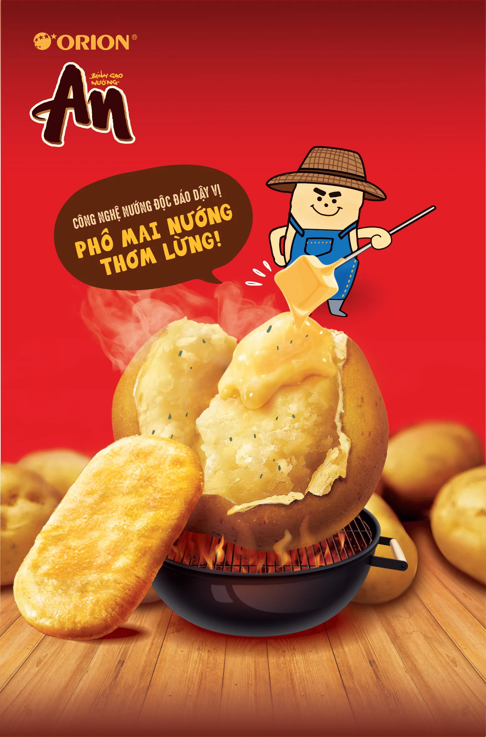 Bánh gạo nướng An vị Khoai Tây Phô Mai Nướng mới lạ