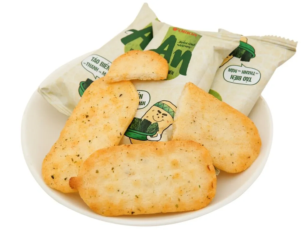 Bánh gạo nướng An vị Tảo Biển thơm lừng giòn tan