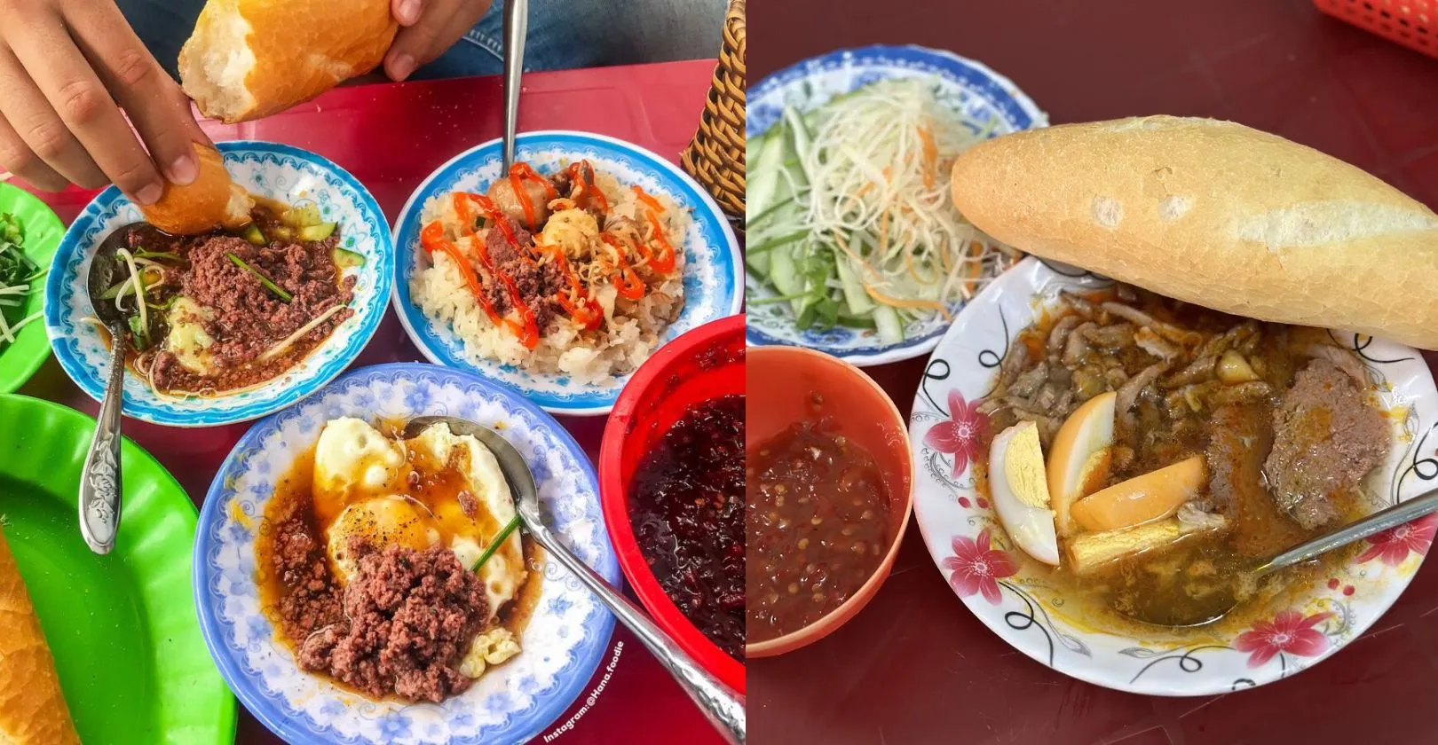 Bánh mì ở quán ăn sáng mở sớm này được nướng giòn, bò kho được chế biến rất khéo léo, mềm mại và thấm đẫm gia vị