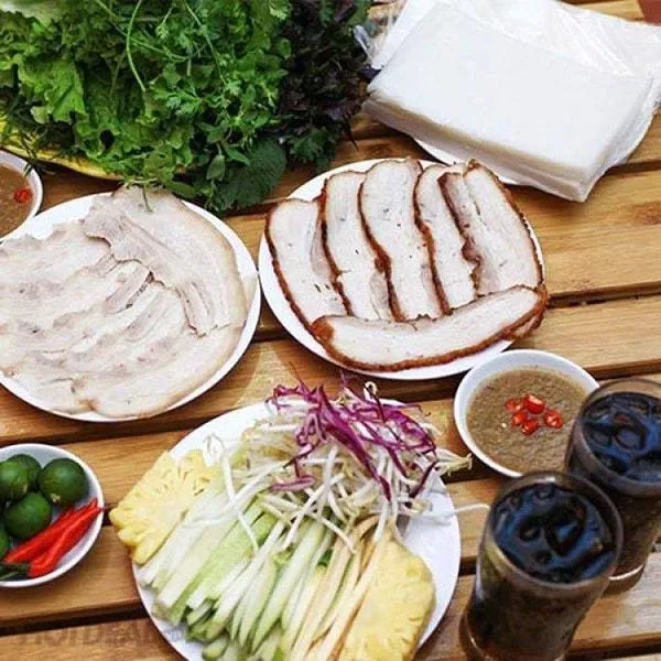 Bánh tráng cuốn thịt heo Linh Béo