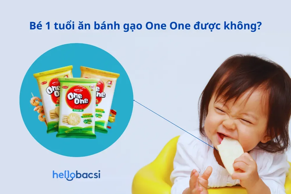 1 tuôi ăn được bánh gạo One One không?