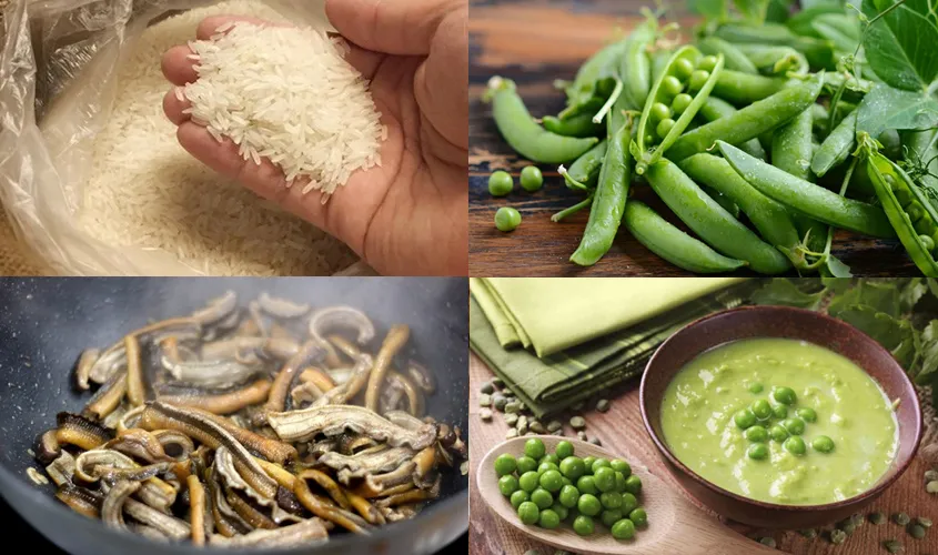 Đậu hà lan nấu cùng lươn cung cấp nhiều canxi cho trẻ em