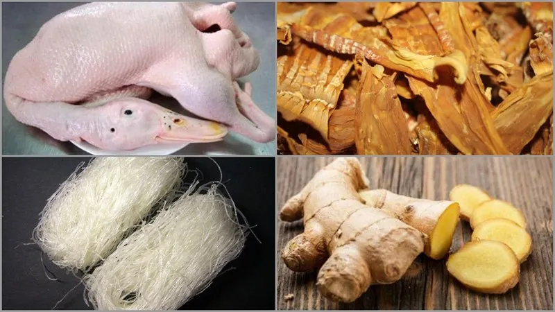 Chuẩn bị nguyên liệu cho cách nấu miến nước ngon kiểu truyền thống