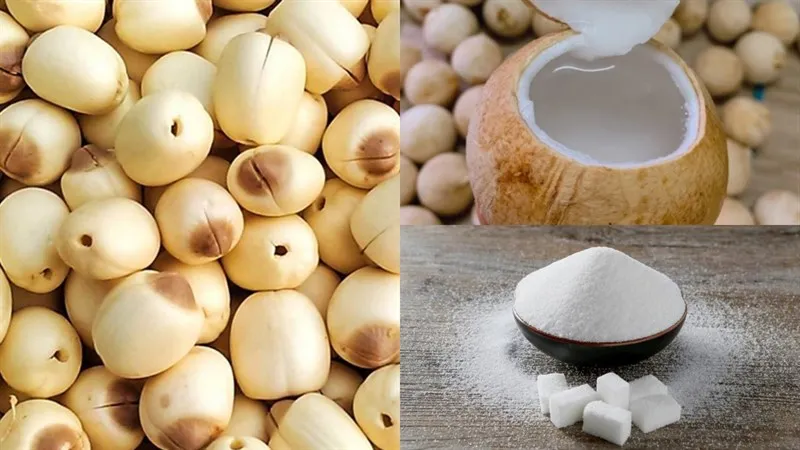 Nguyên liệu món ăn chè sen dừa