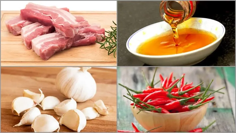 Các nguyên liệu sạch và tươi ngon giúp kéo dài thời gian bảo quản thịt heo ngâm mắm