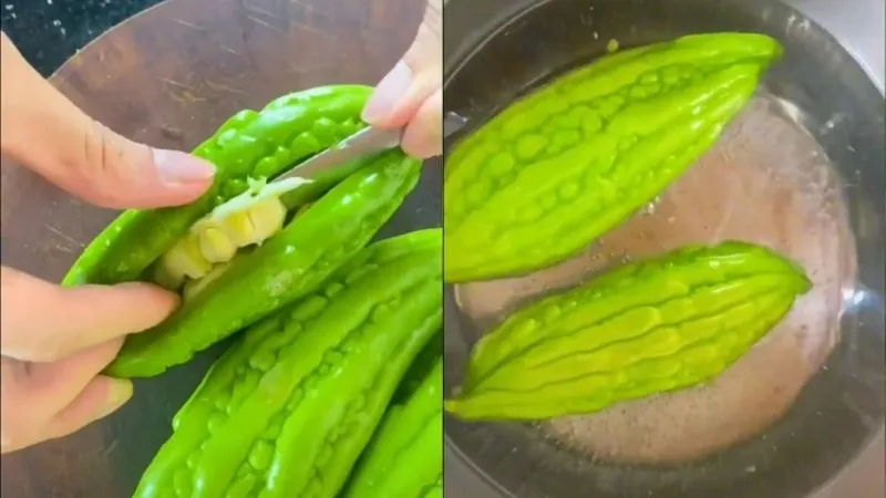 Cách sơ chế khổ qua trước khi nấu canh khổ qua dồn thịt