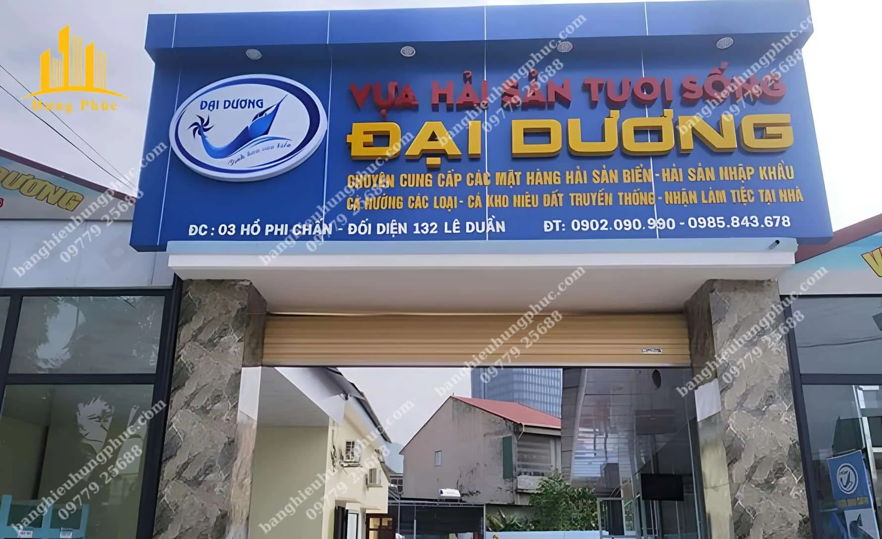 Bảng hiệu in bạt hải sản