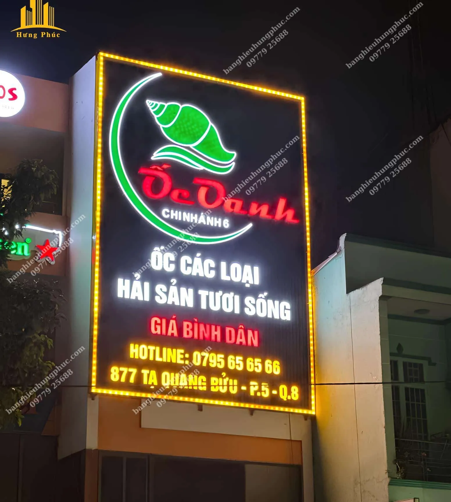 Bảng hiệu in bạt hải sản