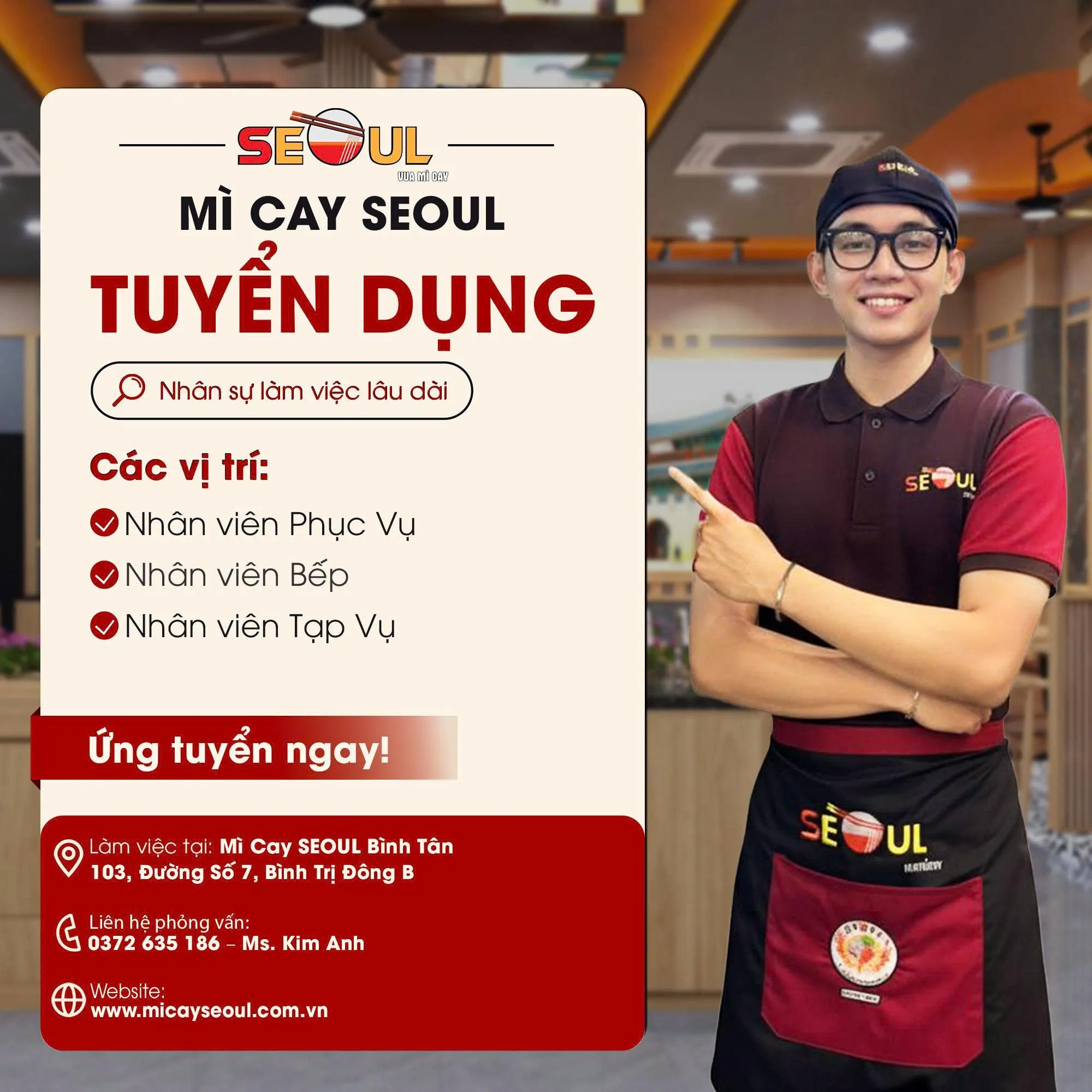 Bình Tân tuyển dụng nhiều vị trí nhân viên cho năm 2026