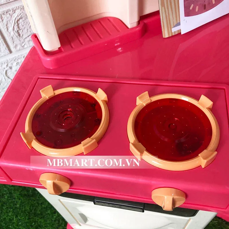 Bếp gas phát âm thanh của bộ đồ chơi nấu ăn bằng nhựa