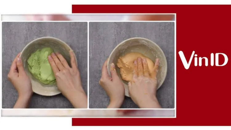 Tạo màu bột để nặn viên chè trôi