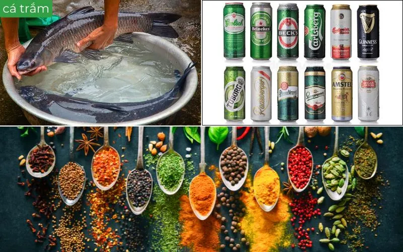 Những nguyên liệu thiết yếu giải đáp câu hỏi cá hấp bia cần những gia vị gì