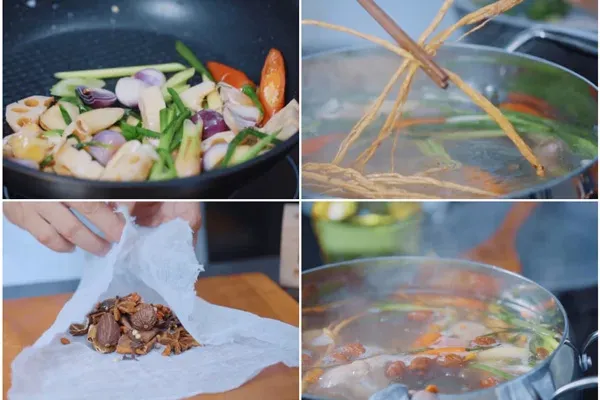 Các bước nấu nước dùng lẩu dê thơm ngon