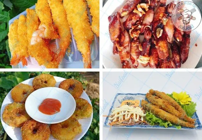 Các món hải sản chiên