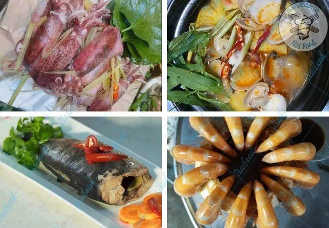 Các món hải sản hấp